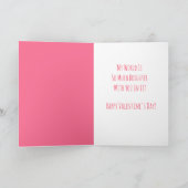 Valentinstag für süße, rosa und rote Herzen Karte (Innenseite)