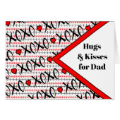 Valentinstag für Vater XOXO Design (Vorderseite (Horizontal))