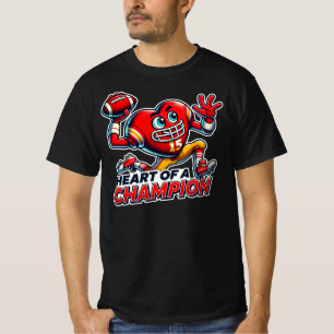 Valentinstag Fußball Herz eines Champions T-Shirt