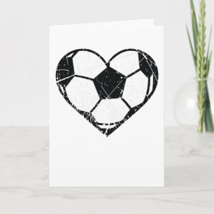 Valentinstag Fußball Herz Grunge Männer Frauen Karte