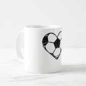 Valentinstag Fußball - Herzkammer Männer Frauen Kaffeetasse (Vorderseite Links)