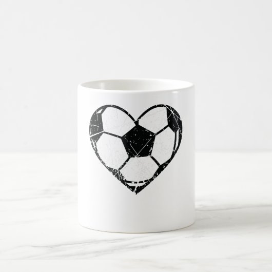 Valentinstag Fußball - Herzkammer Männer Frauen Kaffeetasse (Mittel)