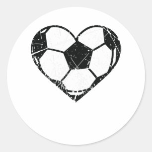 Valentinstag Fußball - Herzkammer Männer Frauen Runder Aufkleber