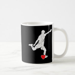 Valentinstag Fußballspieler Herz Lustige Liebe Män Kaffeetasse