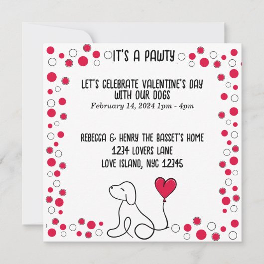 Valentinstag Galentinstag Party Einladung (Vorderseite)