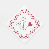 Valentinstag Galentinstag Party Serviette (Ecke)