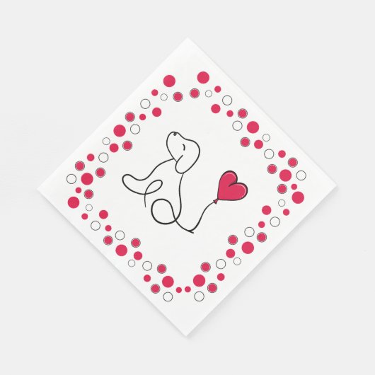 Valentinstag Galentinstag Party Serviette (Ecke)