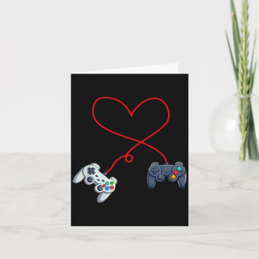 Valentinstag-Gamer-Controller-Herz-Gaming-Männer B Karte (Vorderseite)