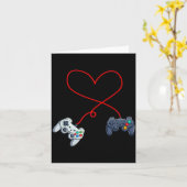 Valentinstag-Gamer-Controller-Herz-Gaming-Männer B Karte (Gelbe Blume)