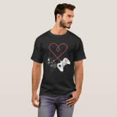 Valentinstag-Gamer: Herzlich Inspiriert T-Shirt (Vorne ganz)