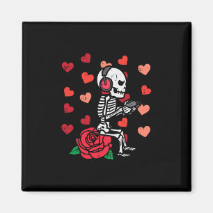 Valentinstag-Gamer-Skelett-Gaming-Männer-Jungen-Ki Magnet
