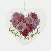 Valentinstag ganz besonders für Sie. Keramik Ornament (Hinten)