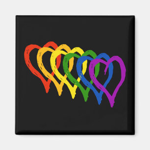 Valentinstag Gay Pride Regenbogen geschichtete Her Magnet