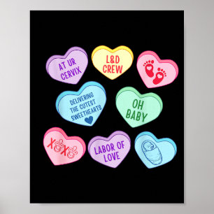 Valentinstag Geburts- und Entbindungsstation Krank Poster