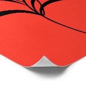 Valentinstag Gefühl Blume Paar küssen hören Poster (Ecke)