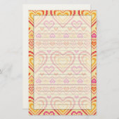 Valentinstag geklatschtes Muster Briefpapier (Vorne/Hinten)