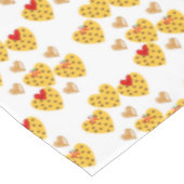 Valentinstag Gelbe Herzen Tischdecke (Schrägansicht)