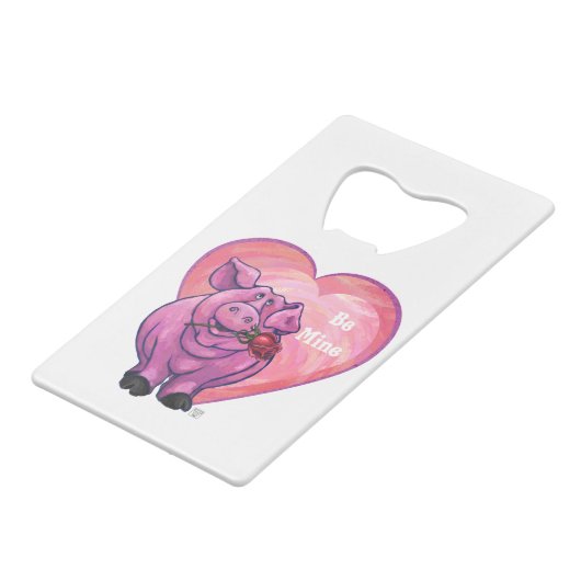 Valentinstag Geldkarten Flaschenöffner (Vorderseite Schrägansicht)