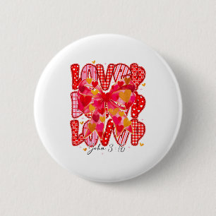 Valentinstag Geliebter John 3_16 Jesus Christliche Button