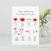 Valentinstag Gemeinsam Karte (Stehend Vorderseite)