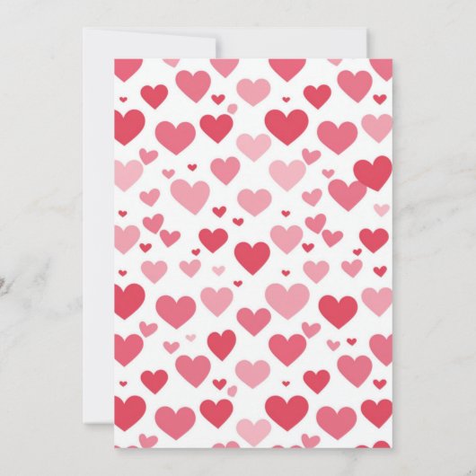 Valentinstag Gemeinsame Geburt Einladung (Rückseite)