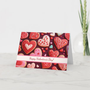 Valentinstag General mit herzförmigen Cookies Karte