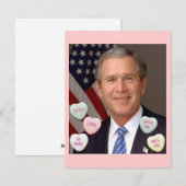 Valentinstag George Bush Feiertagskarte (Vorne/Hinten)