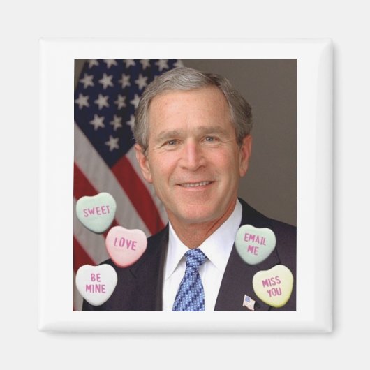 Valentinstag George Bush Magnet (Vorne)