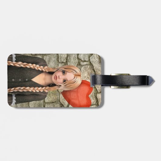 Valentinstag Gepäckanhänger (Rückseite horizontal)