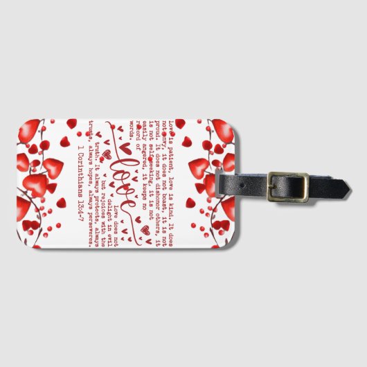 Valentinstag gepäckanhänger (Vorderseite (Horizontal))