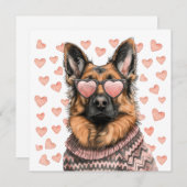 Valentinstag German Shepherd Dog Feiertagskarte (Vorne/Hinten)
