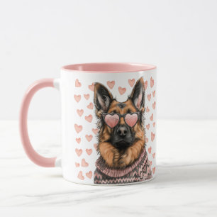 Valentinstag German Shepherd Dog Tasse