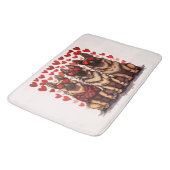 Valentinstag German Shepherd Hogs Badematte (Schrägansicht)