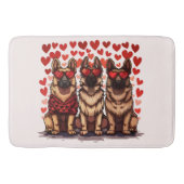 Valentinstag German Shepherd Hogs Badematte (Vorderseite)