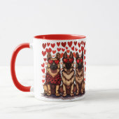 Valentinstag German Shepherd Hogs Tasse (Links)