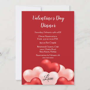 Valentinstag Geschäft / Wohltätigkeit  Einladung