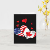 Valentinstag Geschenk Ahornblatt Kanada  Karte (Gelbe Blume)