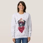 Valentinstag Geschenk an der Grenze Collie Dog Sweatshirt (Vorne ganz)