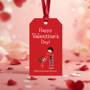 Valentinstag-Geschenk-Anhänger 'Mit ganzem Herzen Geschenkanhänger