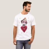 Valentinstag Geschenk Dalmatiner Hund T-Shirt (Vorne ganz)