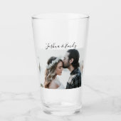 Valentinstag Geschenk Foto Bierglas Glas (Vorderseite)