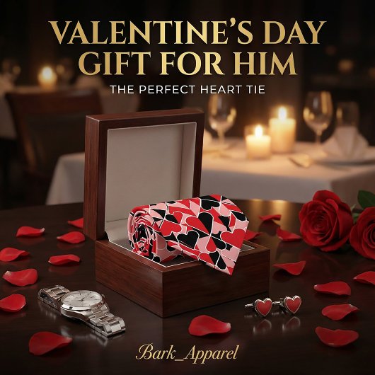 Valentinstag-Geschenk für Freund/Ehemann Krawatte