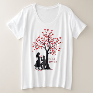 Valentinstag Geschenk für Paare – Übergrößen Fraue Große Größe T-Shirt