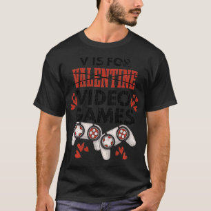 Valentinstag-Geschenk für Videospielerlustige Klei T-Shirt