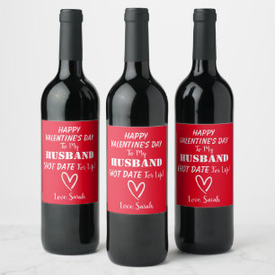 Valentinstag Geschenk, individuelles Geschenk für Weinetikett