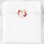 Valentinstag Geschenk mit Personalisierten roten H Quadratischer Aufkleber (Tasche)