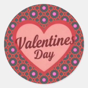 Valentinstag Geschenk pink Runder Aufkleber