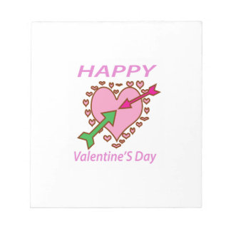 Valentinstag Geschenk Romantisches Herz in Pfeile  Notizblock