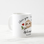 Valentinstag-Geschenk Sloth Tasse (Vorderseite Links)