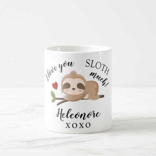 Valentinstag-Geschenk Sloth Tasse (Mittel)